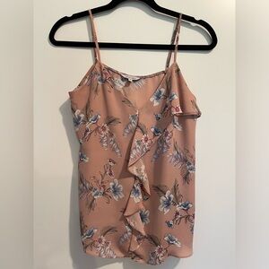 Zara Pink Ruffled Sleeveless Camisole